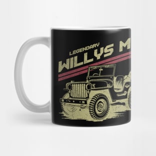 Willys MB Jeep car trailcat Mug